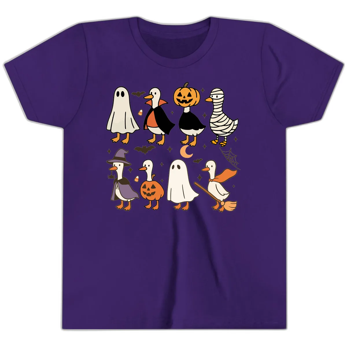 Funny Halloween Ducks Costume Collection Youth T-Shirt in Team Purple