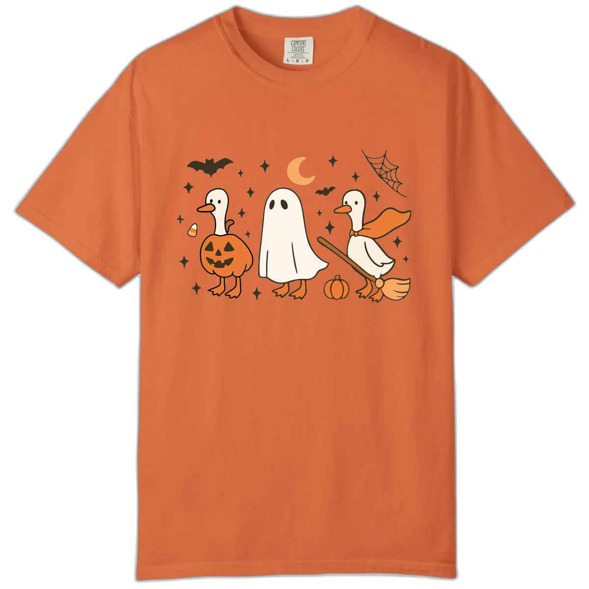 Halloween Goose Squad Costume Party Comfort Color in Burnt Orange