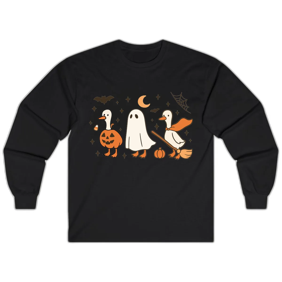 Halloween Goose Squad Costume Party Long Sleeve in Black