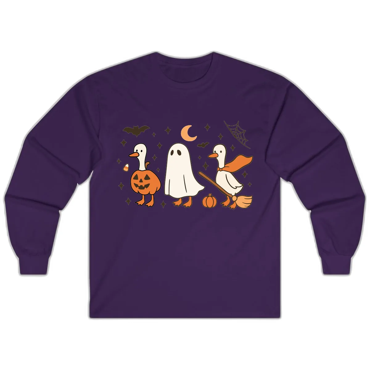 Halloween Goose Squad Costume Party Long Sleeve in Purple