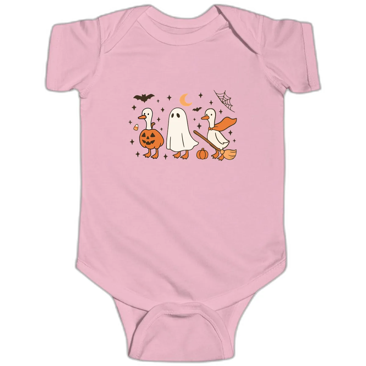 Halloween Goose Squad Costume Party Baby Onesie in Pink