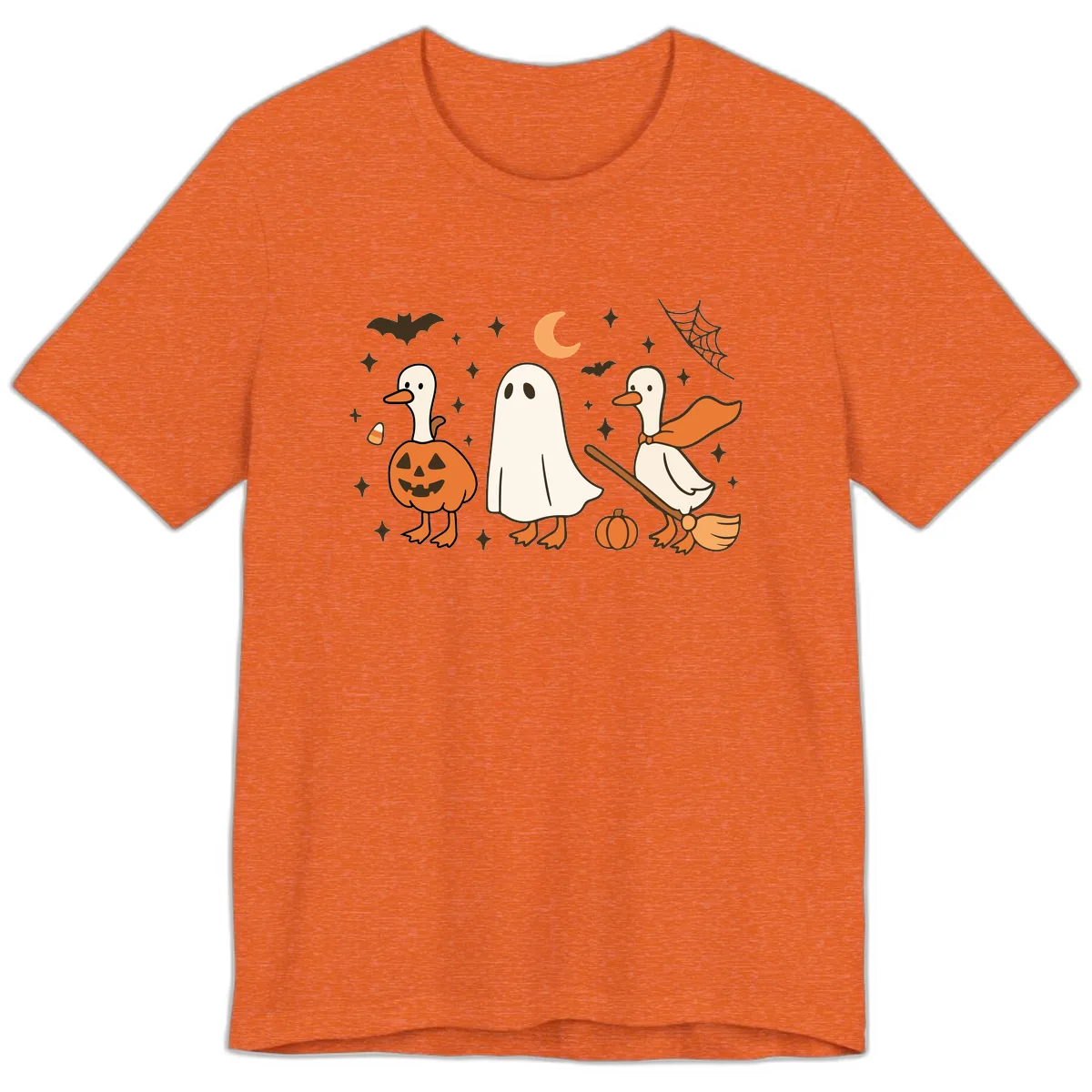 Halloween Goose Squad Costume Party Premium T-Shirt in Heather Orange