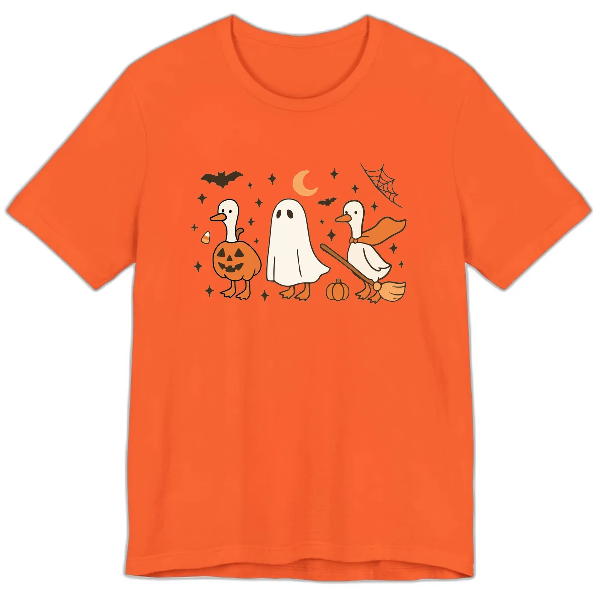 Halloween Goose Squad Costume Party Premium T-Shirt in Orange