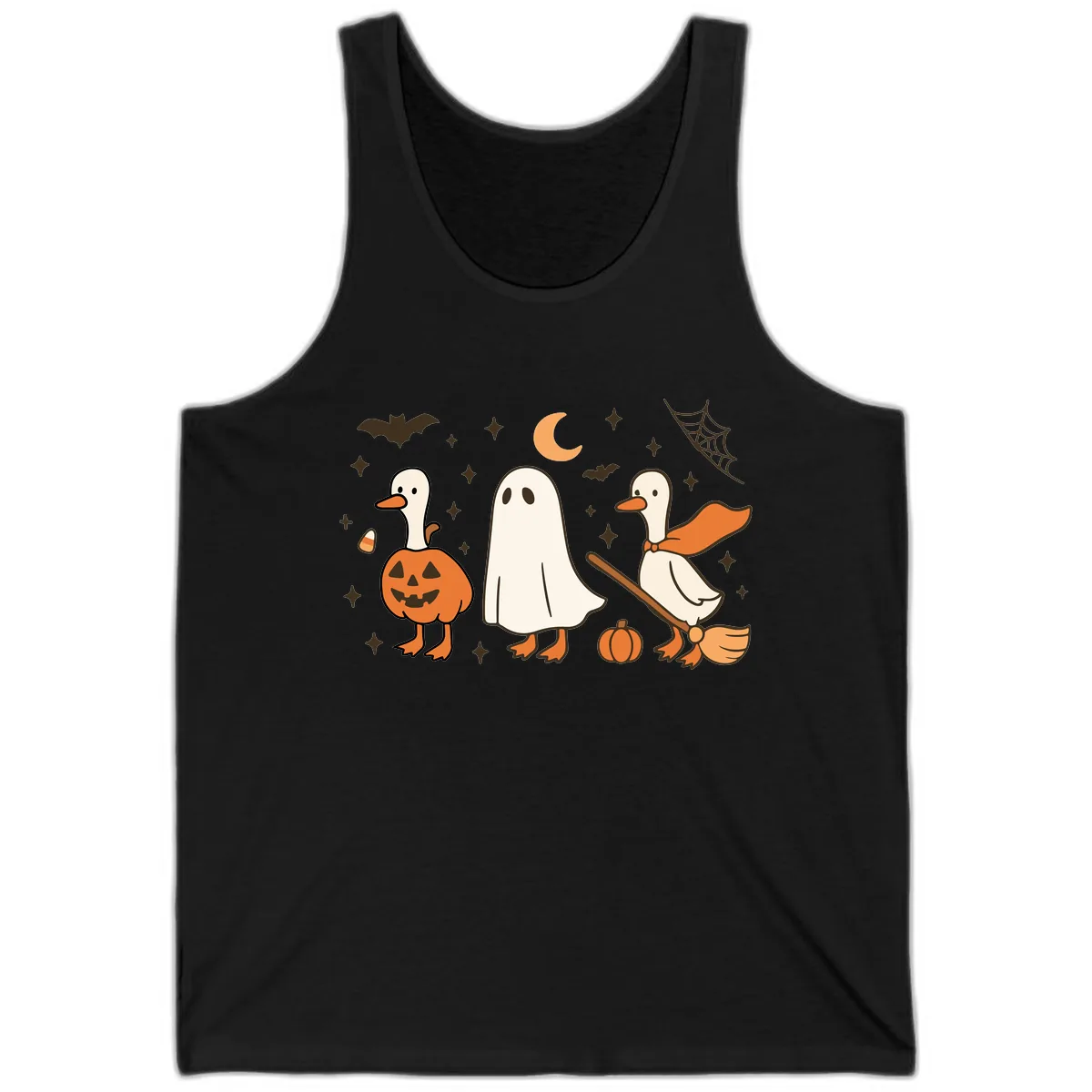 Halloween Goose Squad Costume Party Tank in Black