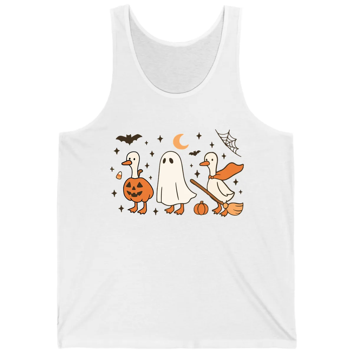 Halloween Goose Squad Costume Party Tank in White
