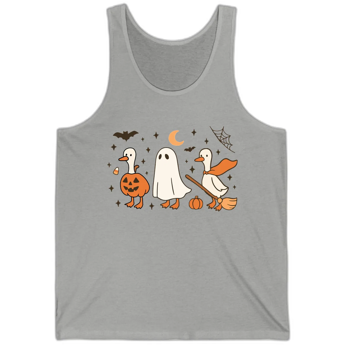 Halloween Goose Squad Costume Party Tank in Athletic Heather