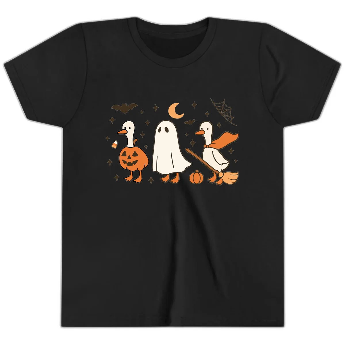 Halloween Goose Squad Costume Party Youth T-Shirt in Black