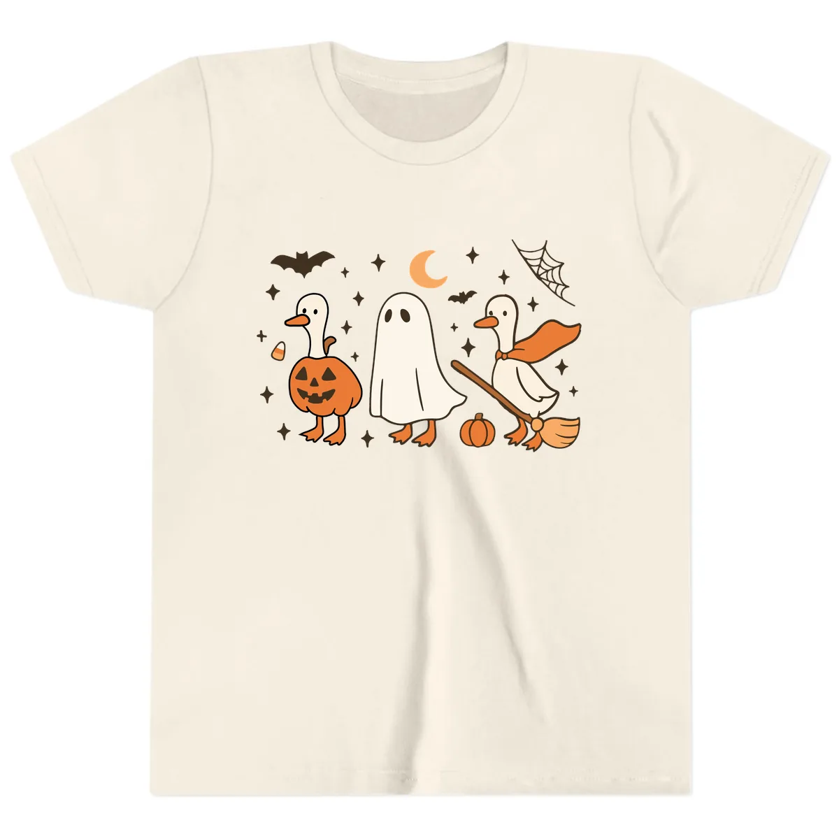 Halloween Goose Squad Costume Party Youth T-Shirt in Natural