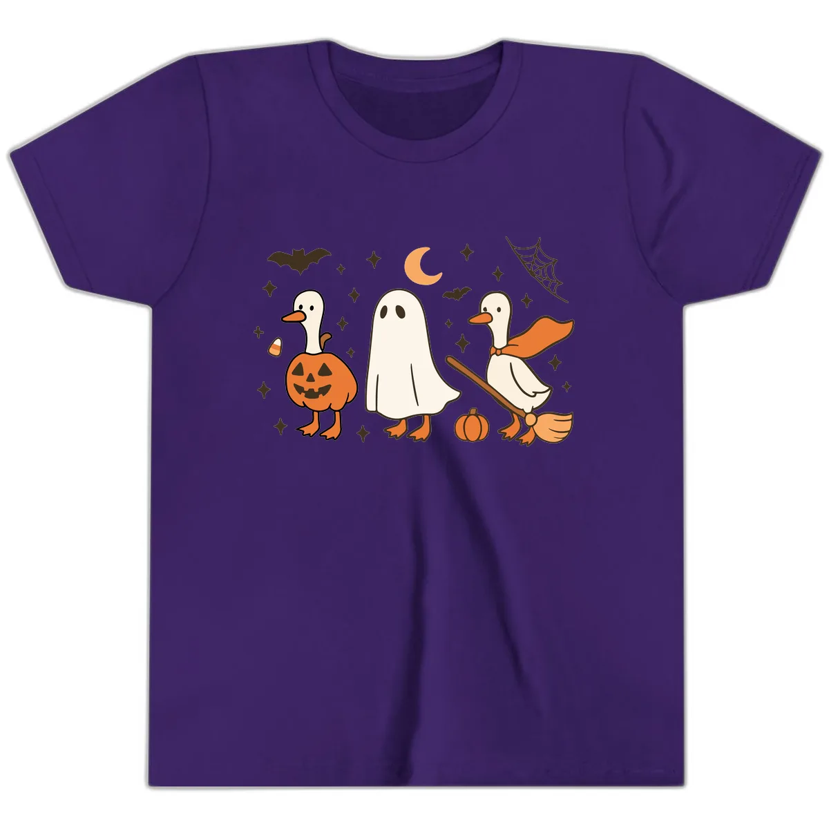 Halloween Goose Squad Costume Party Youth T-Shirt in Team Purple