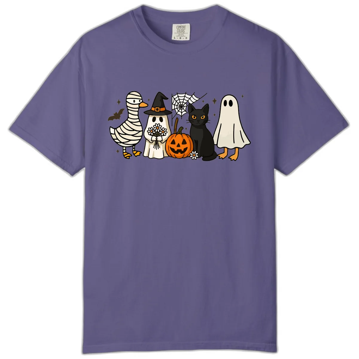 Spooky Halloween Friends Gathering Comfort Color in Grape