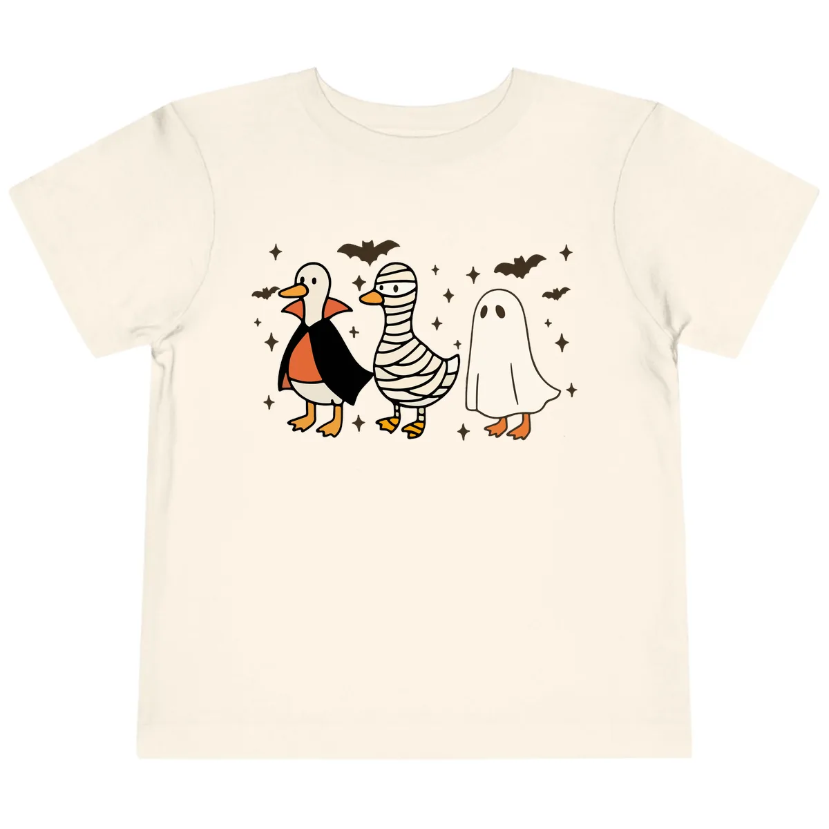 Ducks in Halloween Costumes Trio Toddler T-Shirt in Natural