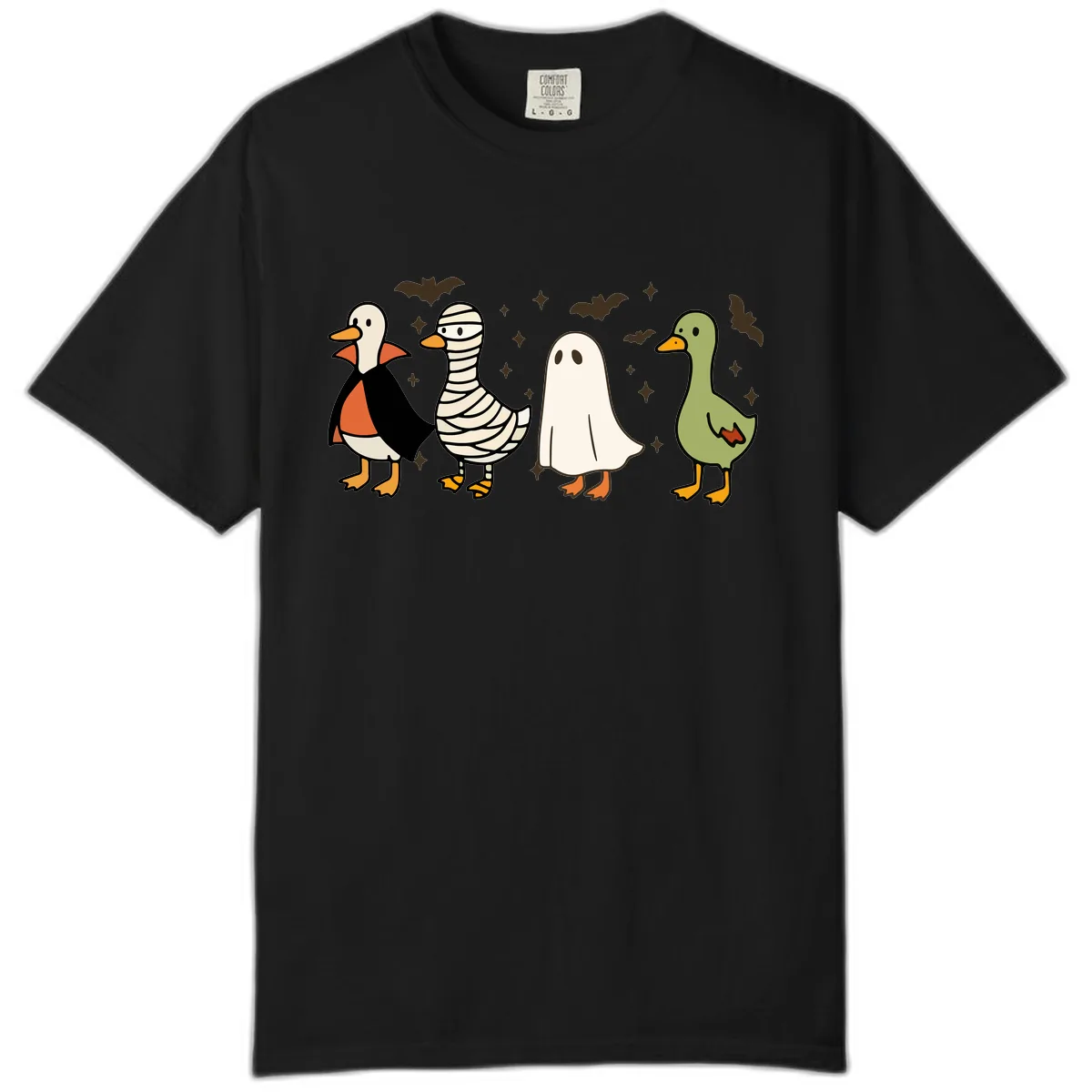 Halloween Ducks In Costume Comfort Color in Black