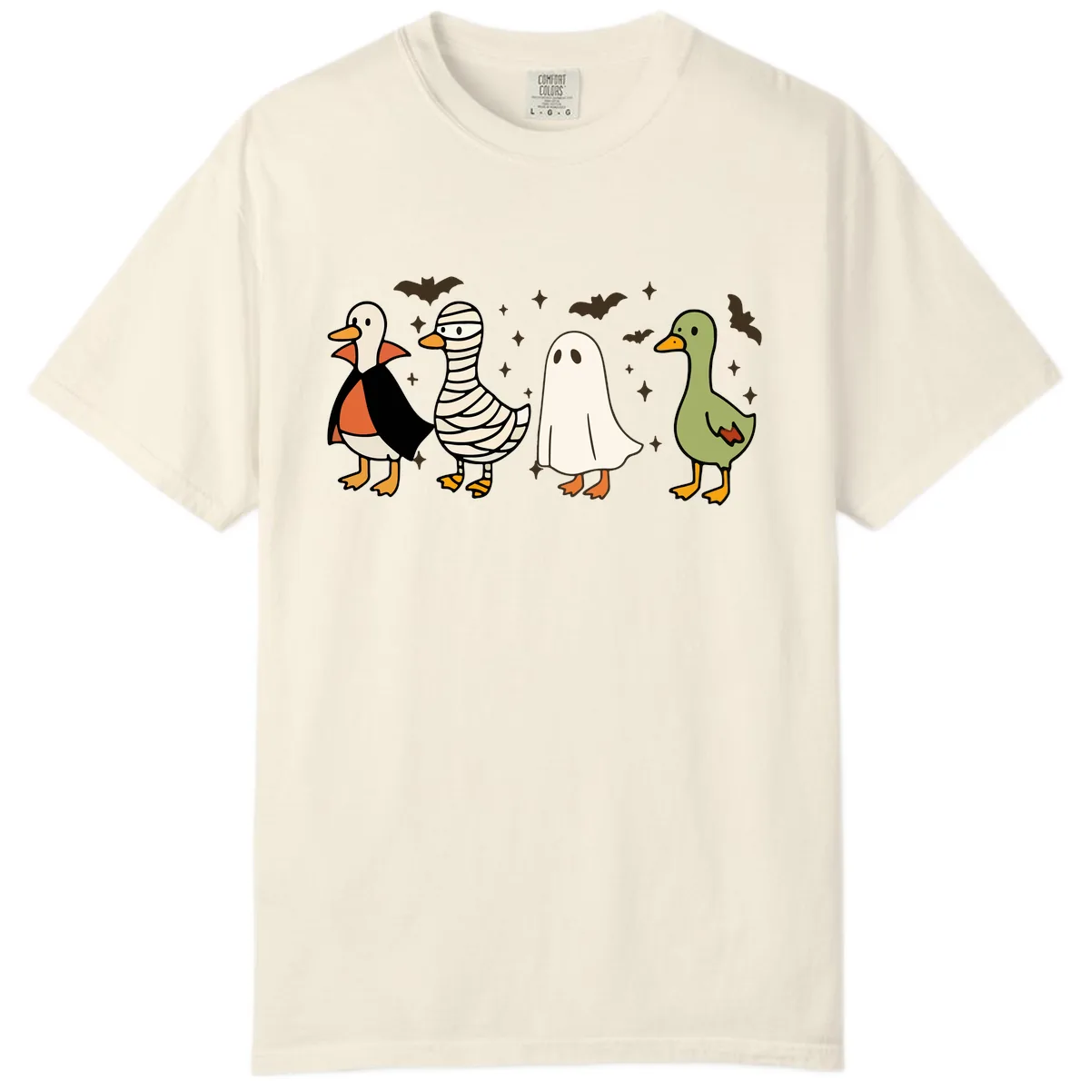 Halloween Ducks In Costume Comfort Color in Ivory