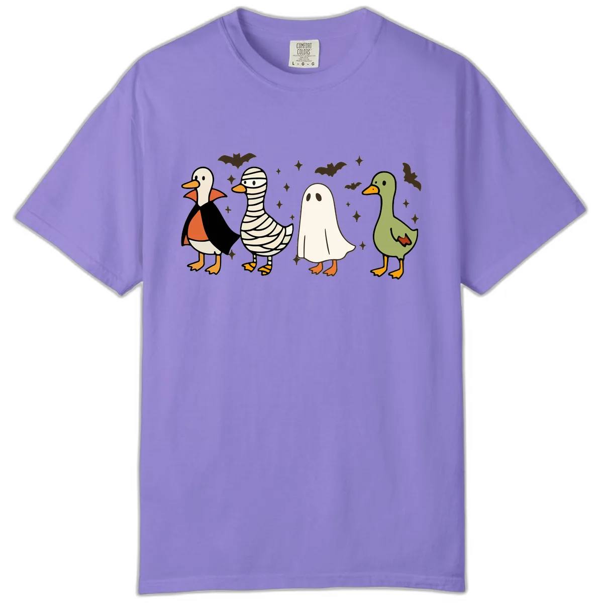 Halloween Ducks In Costume Comfort Color in Violet