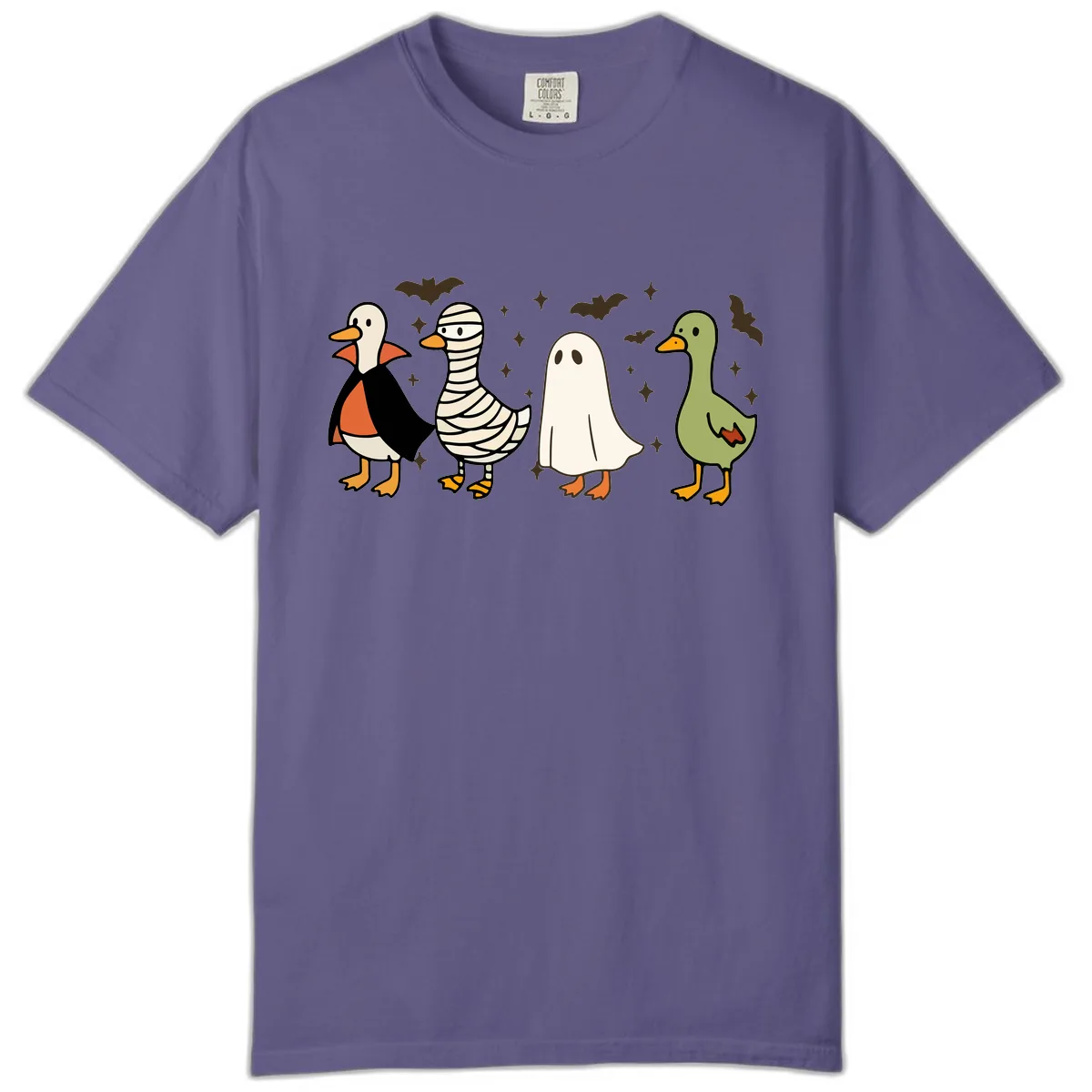 Halloween Ducks In Costume Comfort Color in Grape