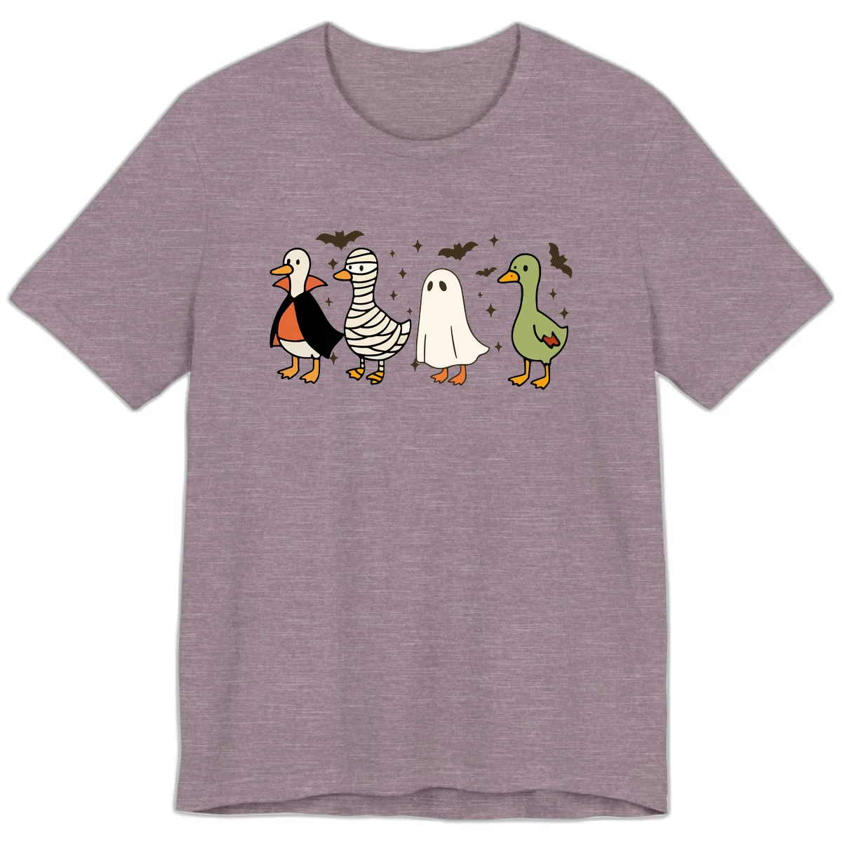 Halloween Ducks In Costume Premium T-Shirt in Heather Purple