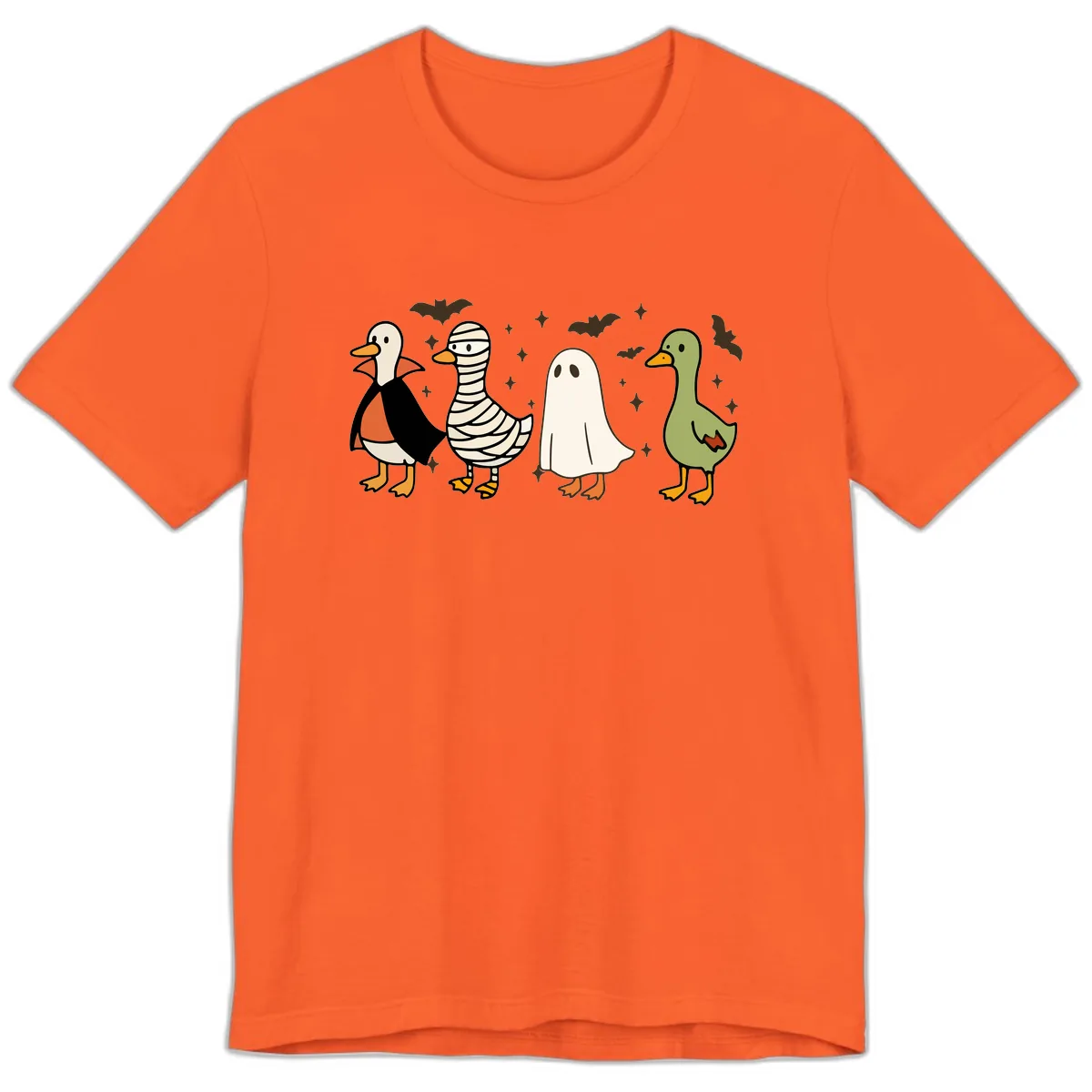 Halloween Ducks In Costume Premium T-Shirt in Orange