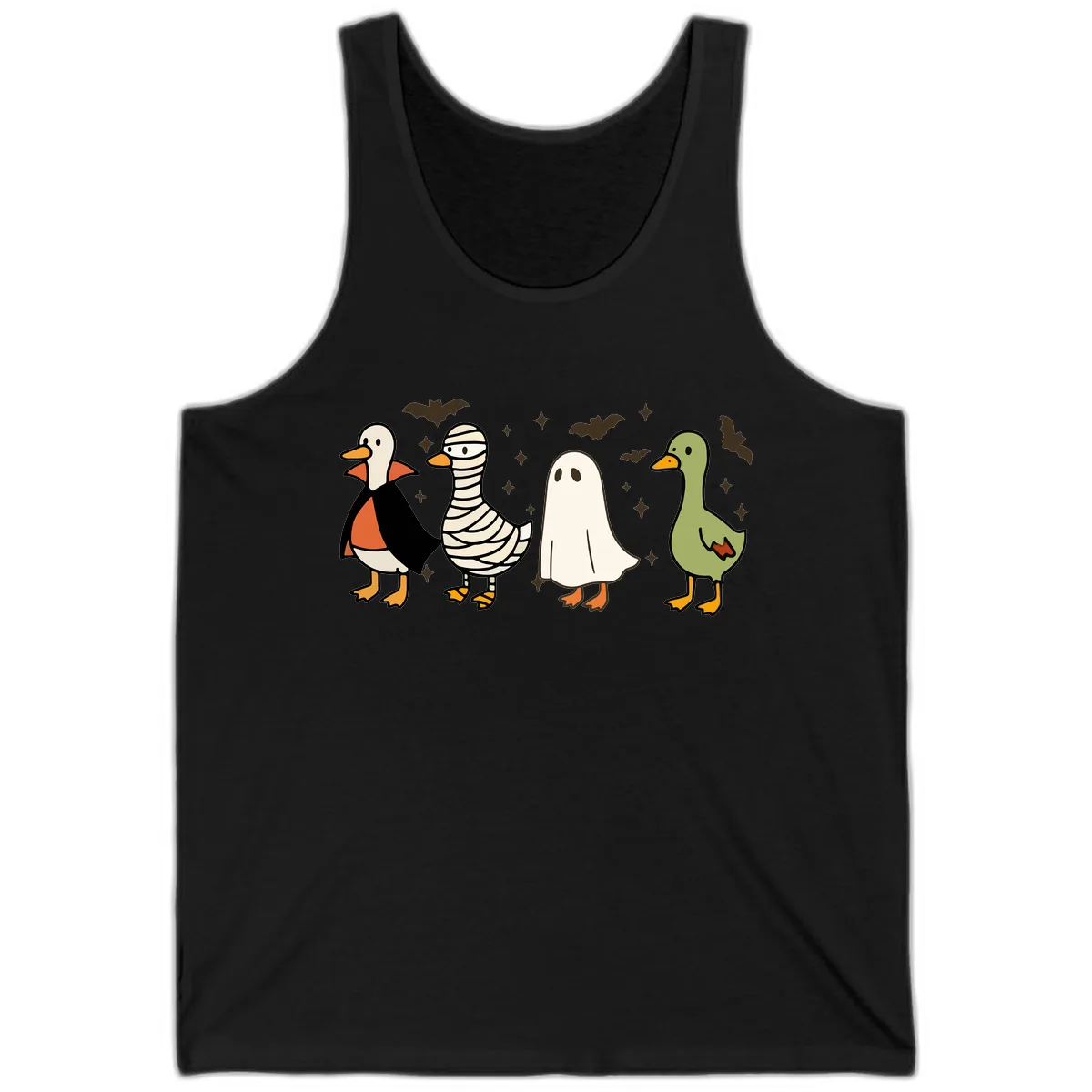 Halloween Ducks In Costume Tank in Black