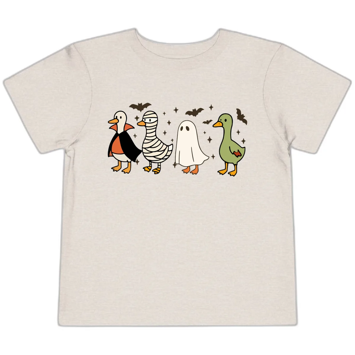 Halloween Ducks In Costume Toddler T-Shirt in Heather Dust