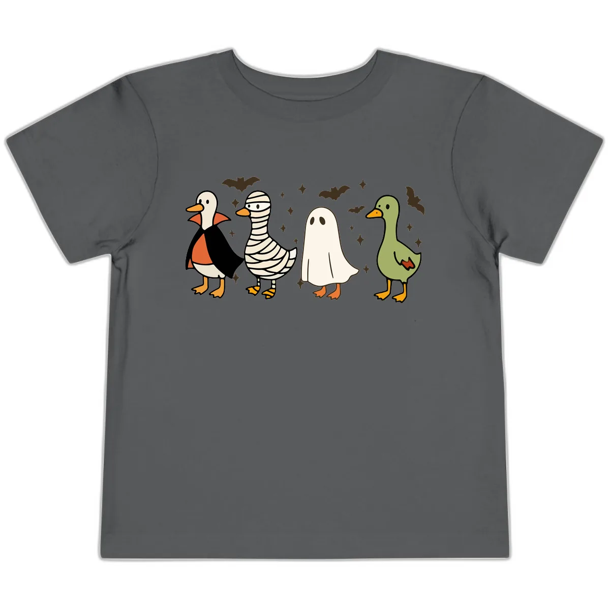 Halloween Ducks In Costume Toddler T-Shirt in Asphalt