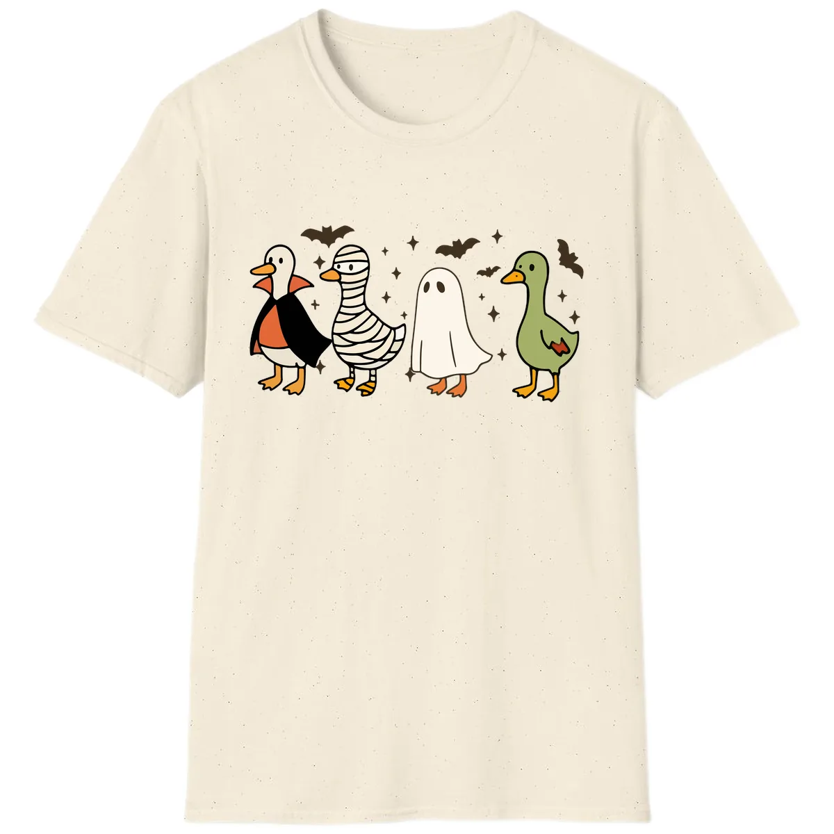 Halloween Ducks In Costume T-Shirt in Natural