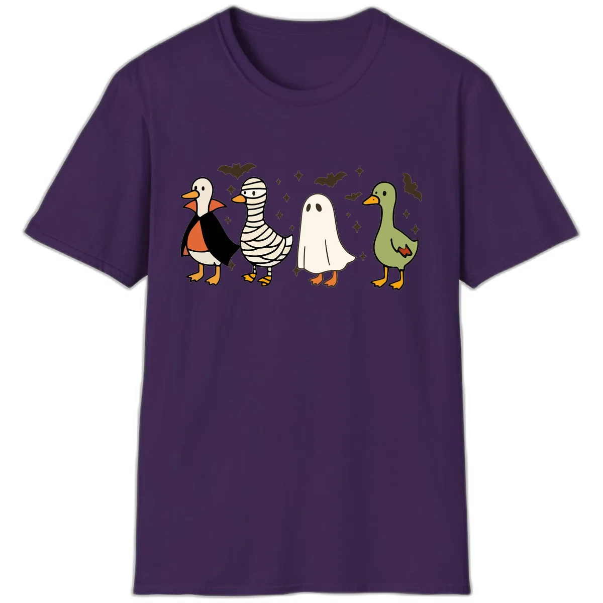 Halloween Ducks In Costume T-Shirt in Purple