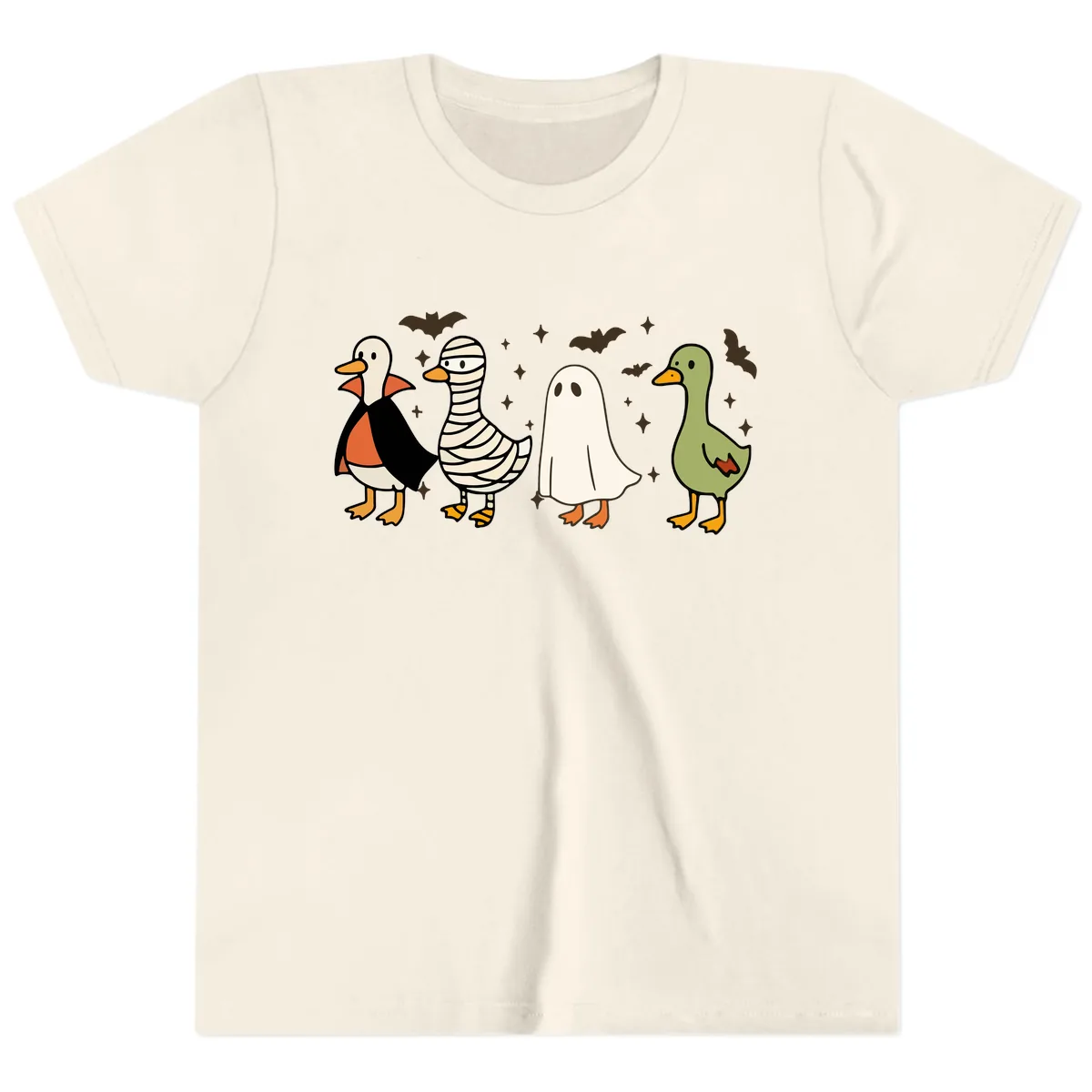Halloween Ducks In Costume Youth T-Shirt in Natural