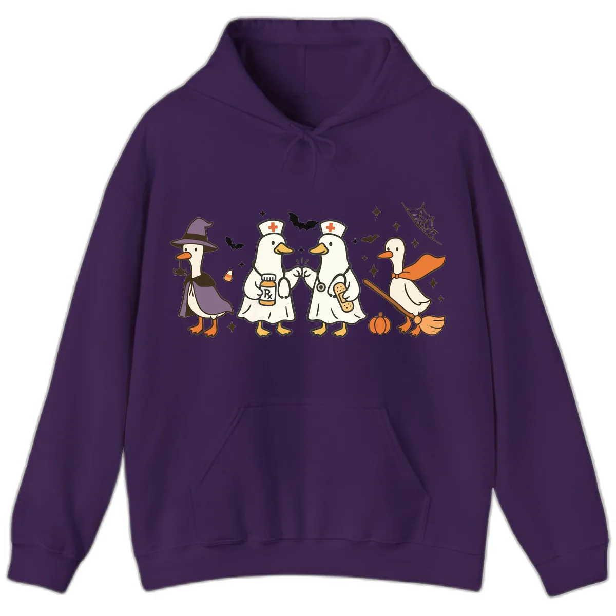 Halloween Duck Doctor Nurses Hoodie in Purple