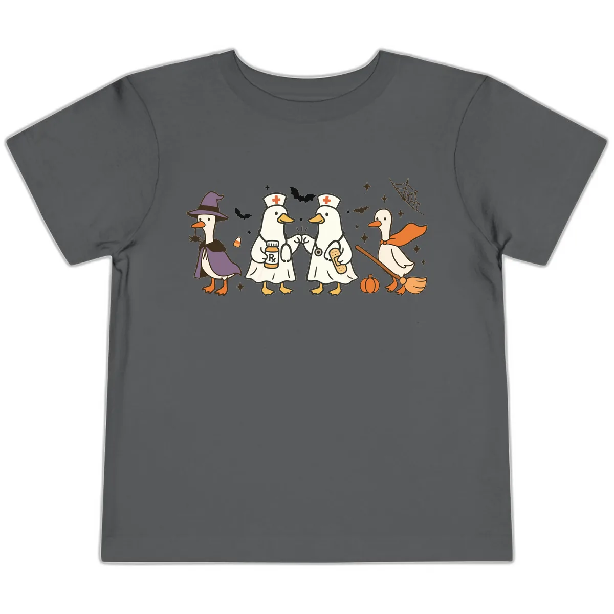 Halloween Duck Doctor Nurses Toddler T-Shirt in Asphalt