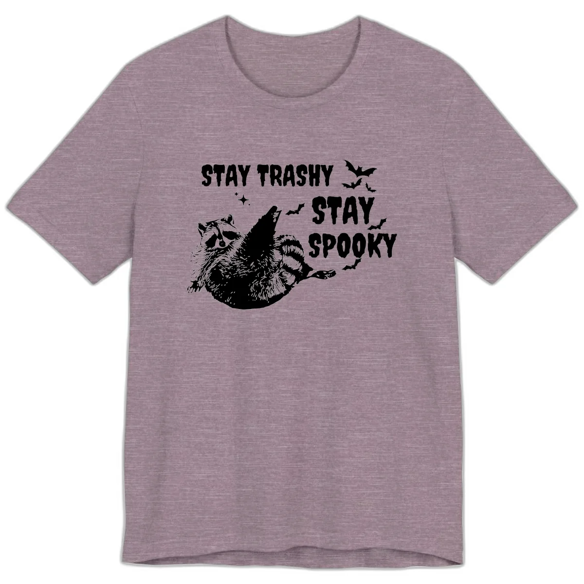 Stay Trashy Stay Spooky Raccoon Premium T-Shirt in Heather Purple