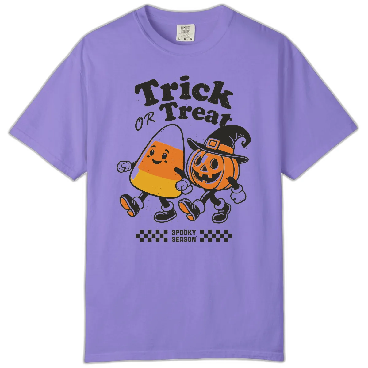 Trick Or Treat Candy Corn Pumpkin Pals Comfort Color in Violet