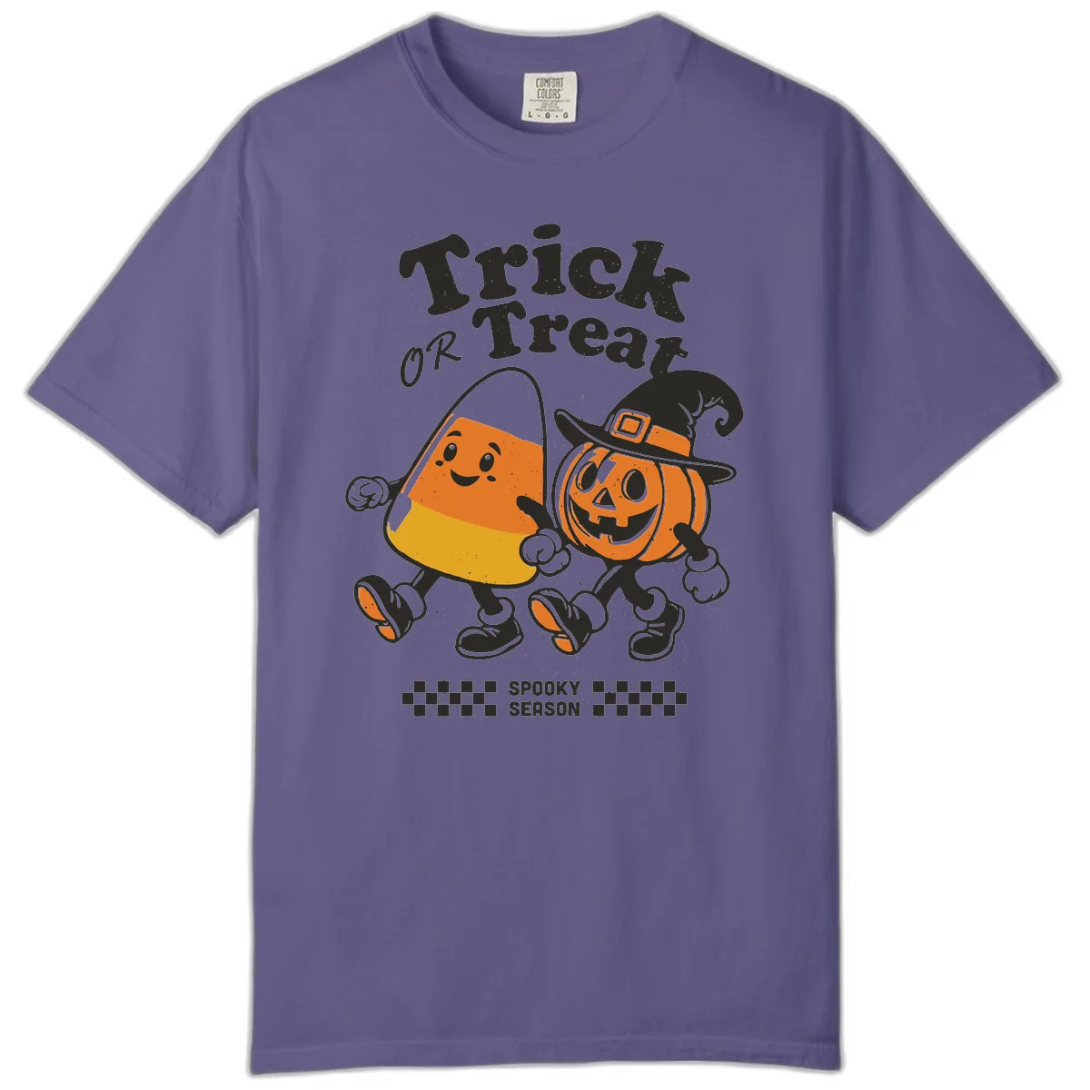 Trick Or Treat Candy Corn Pumpkin Pals Comfort Color in Grape