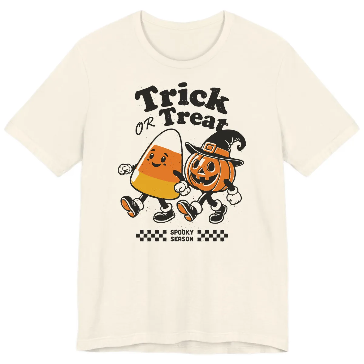 Trick Or Treat Candy Corn Pumpkin Pals Premium T-Shirt in Natural
