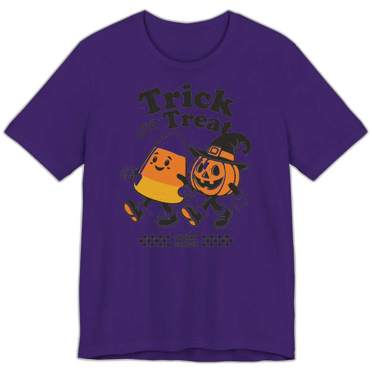 Trick Or Treat Candy Corn Pumpkin Pals Premium T-Shirt in Team Purple