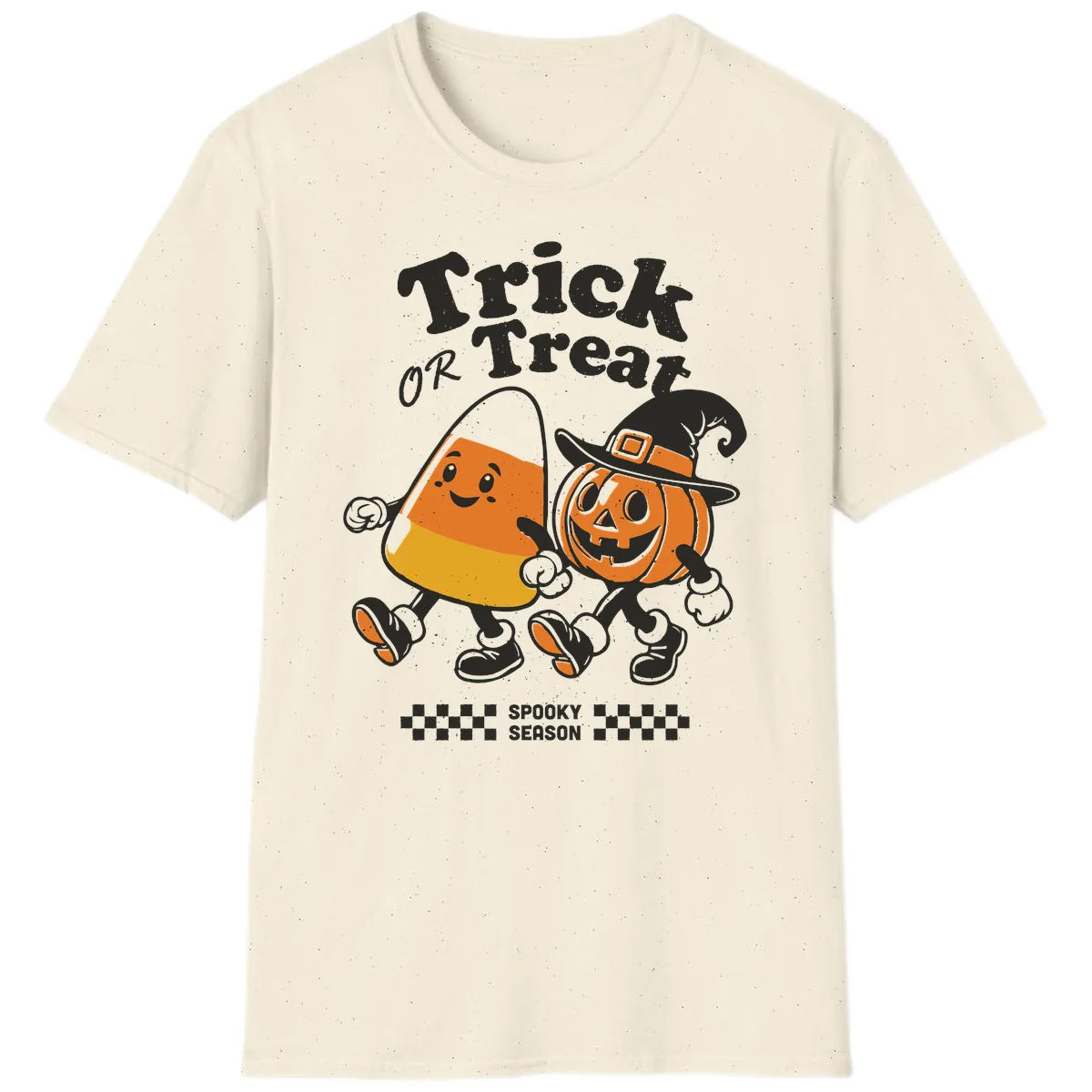 Trick Or Treat Candy Corn Pumpkin Pals T-Shirt in Natural