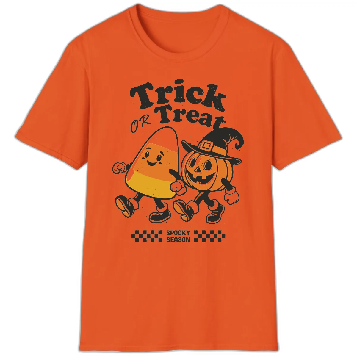 Trick Or Treat Candy Corn Pumpkin Pals T-Shirt in Orange