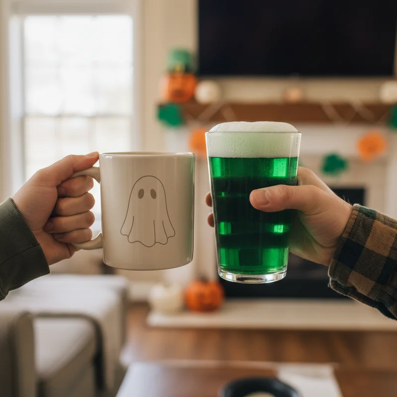 Halloween + St. Patty's: A Unified Field Theory of Drinking Holidays - Funny Halloween Shirts