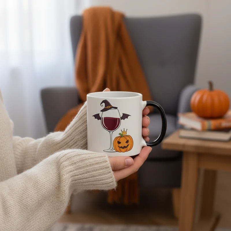 "Happy Hallowine" & Other Drink-Inspired Halloween Puns - Funny Halloween Shirts