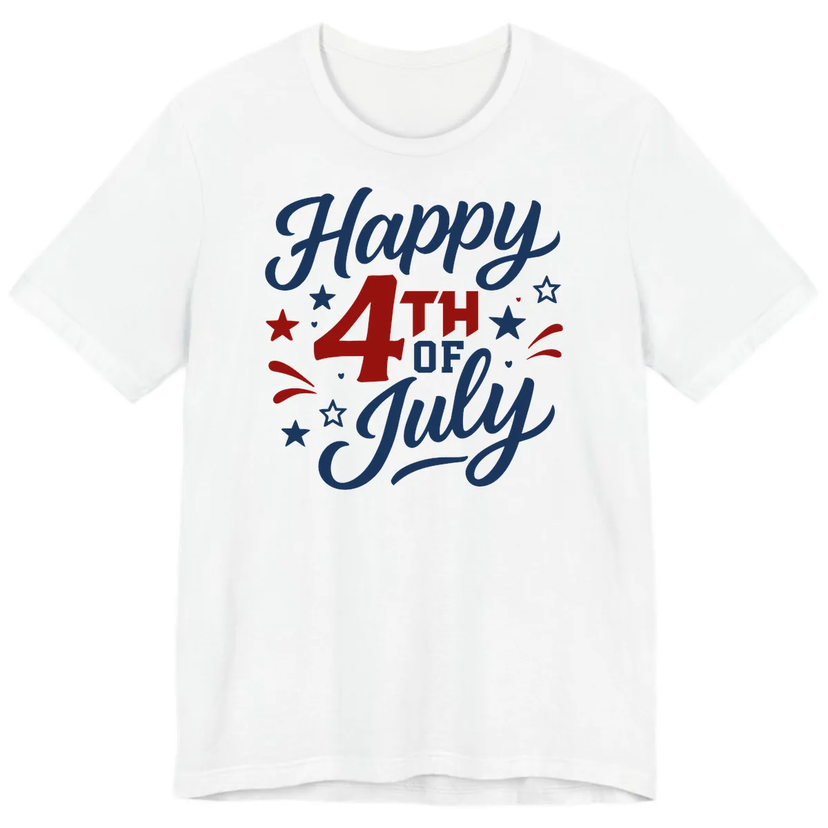 Happy Fourth of July Patriotic Celebration Premium T-Shirt in White
