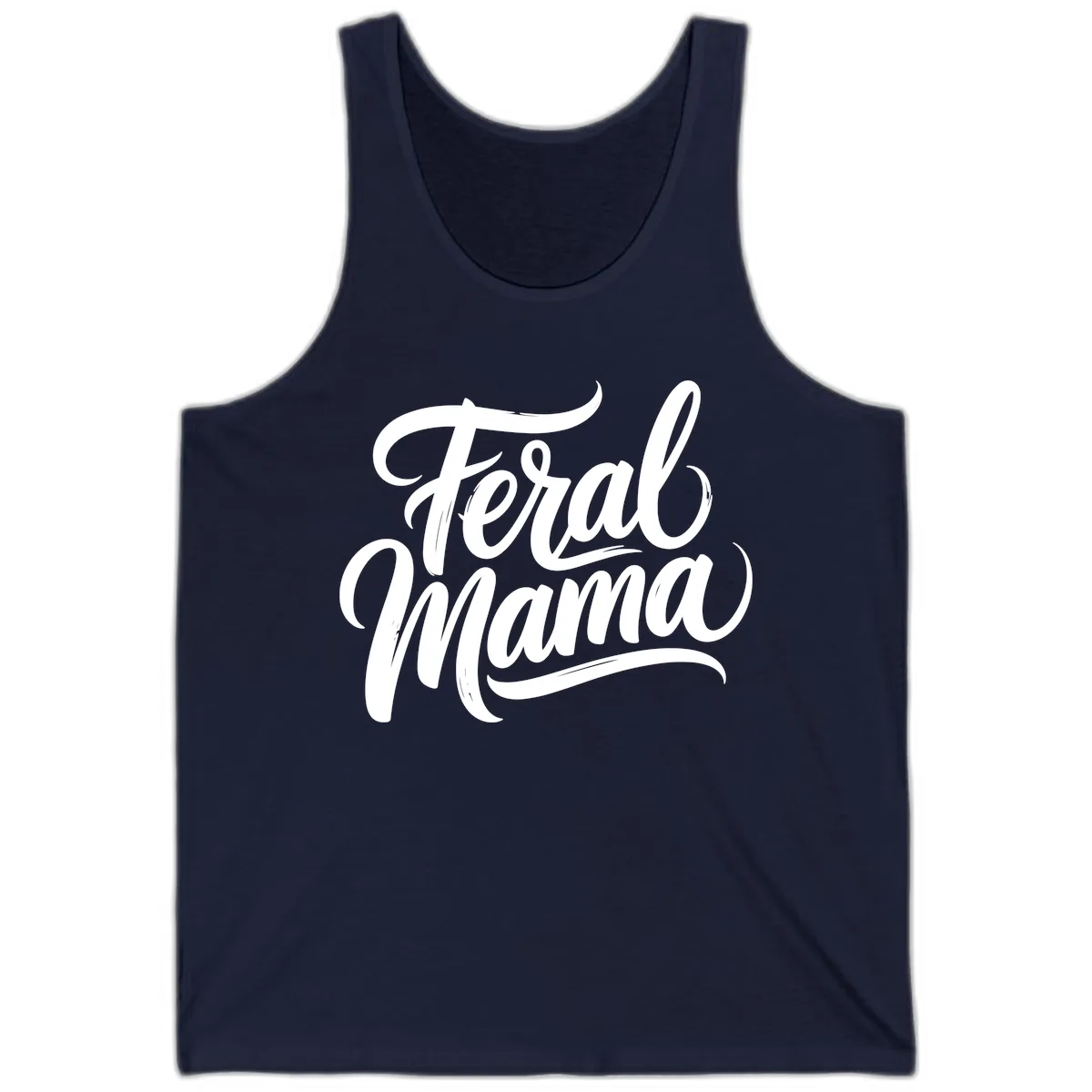 Feral Mama Bold Script Lettering Tank in Navy