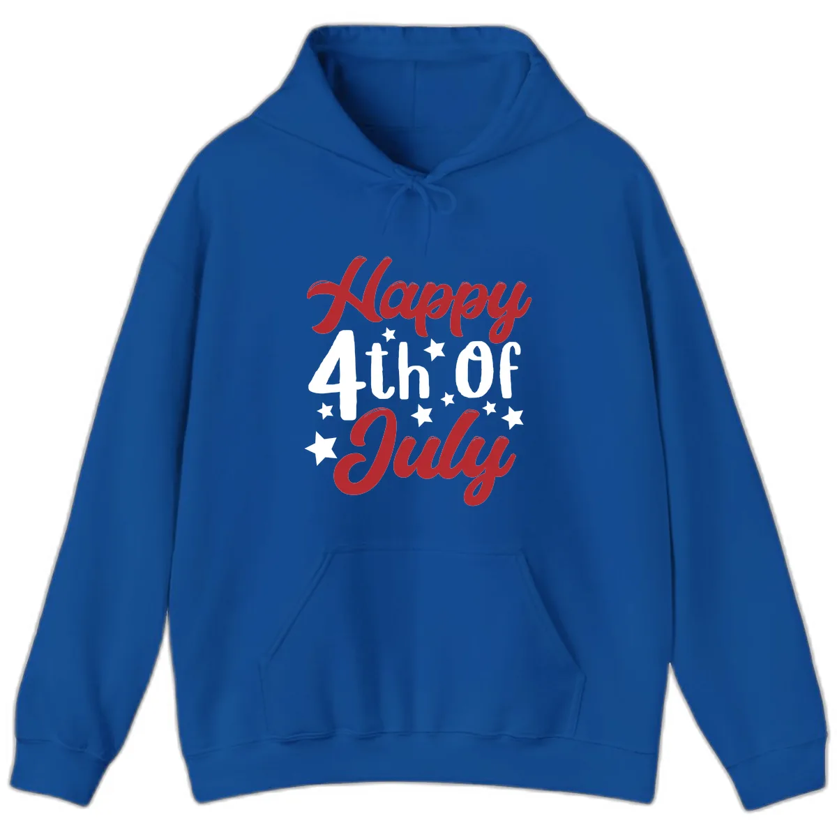 Happy Fourth Of July Star Celebration Hoodie in Royal