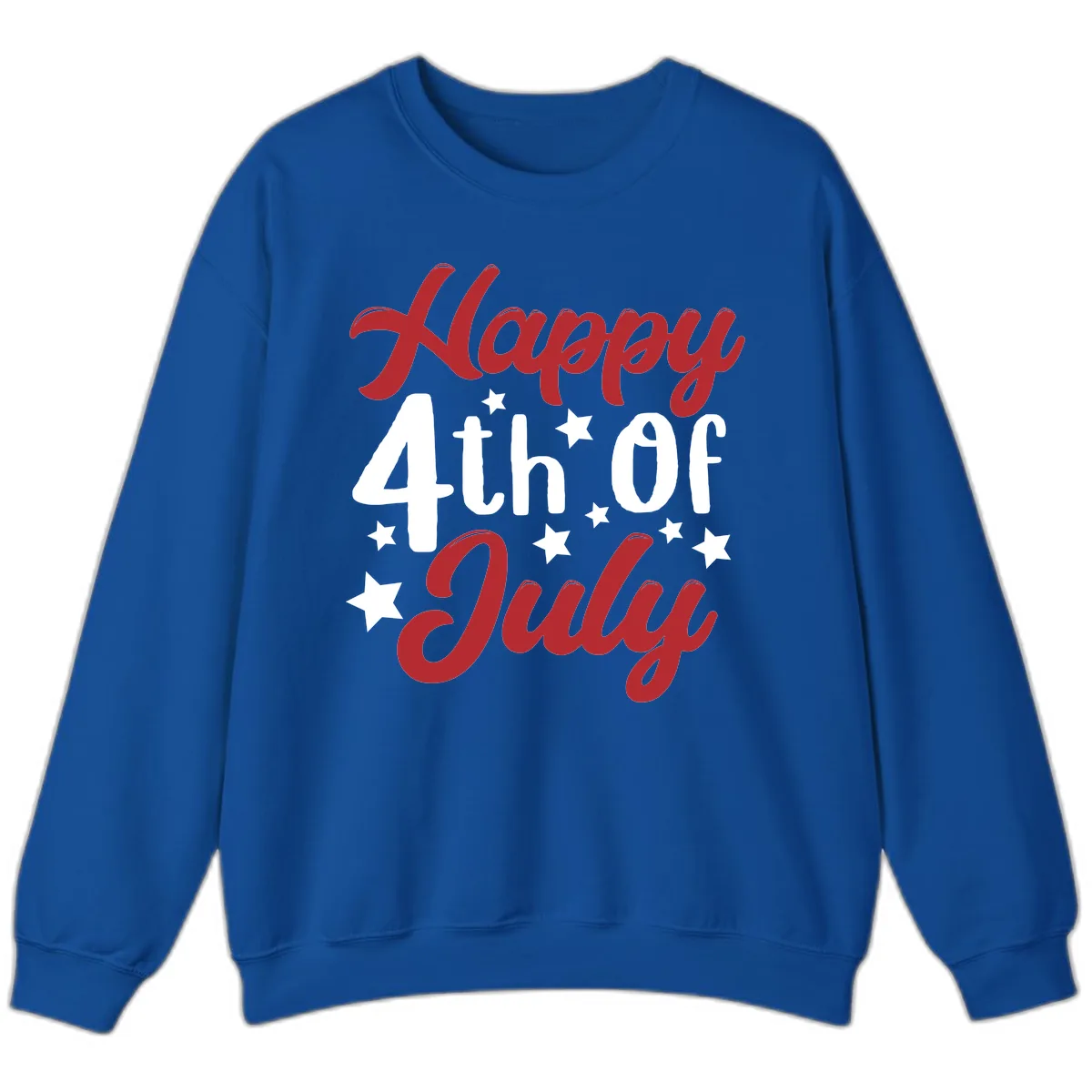 Happy Fourth Of July Star Celebration Sweatshirt in Royal