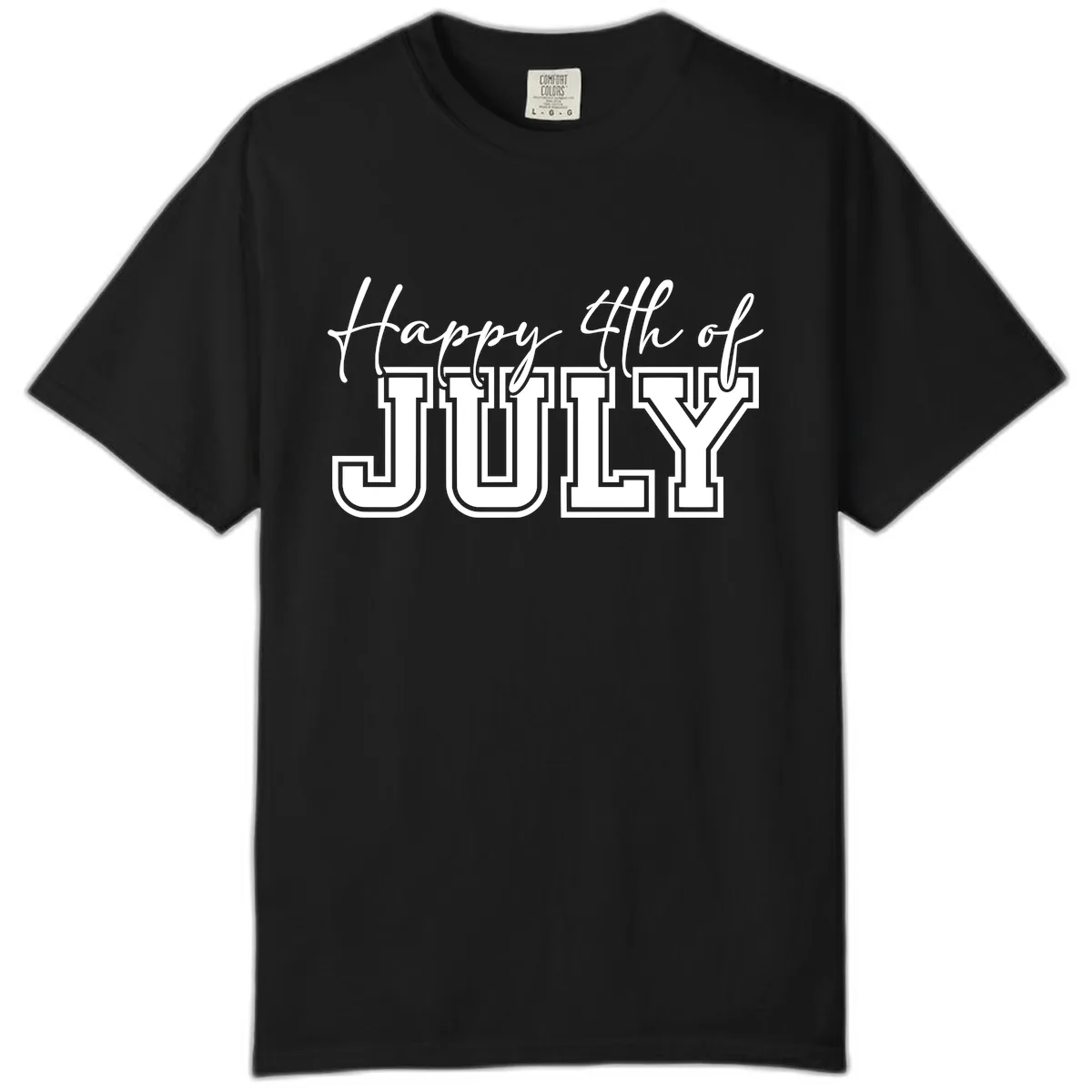 Happy 4th of July Patriotic Design Comfort Color in Black