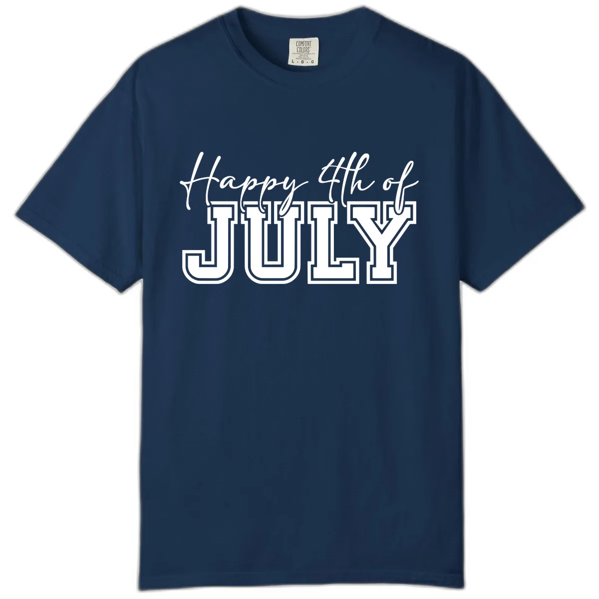 Happy 4th of July Patriotic Design Comfort Color in Navy