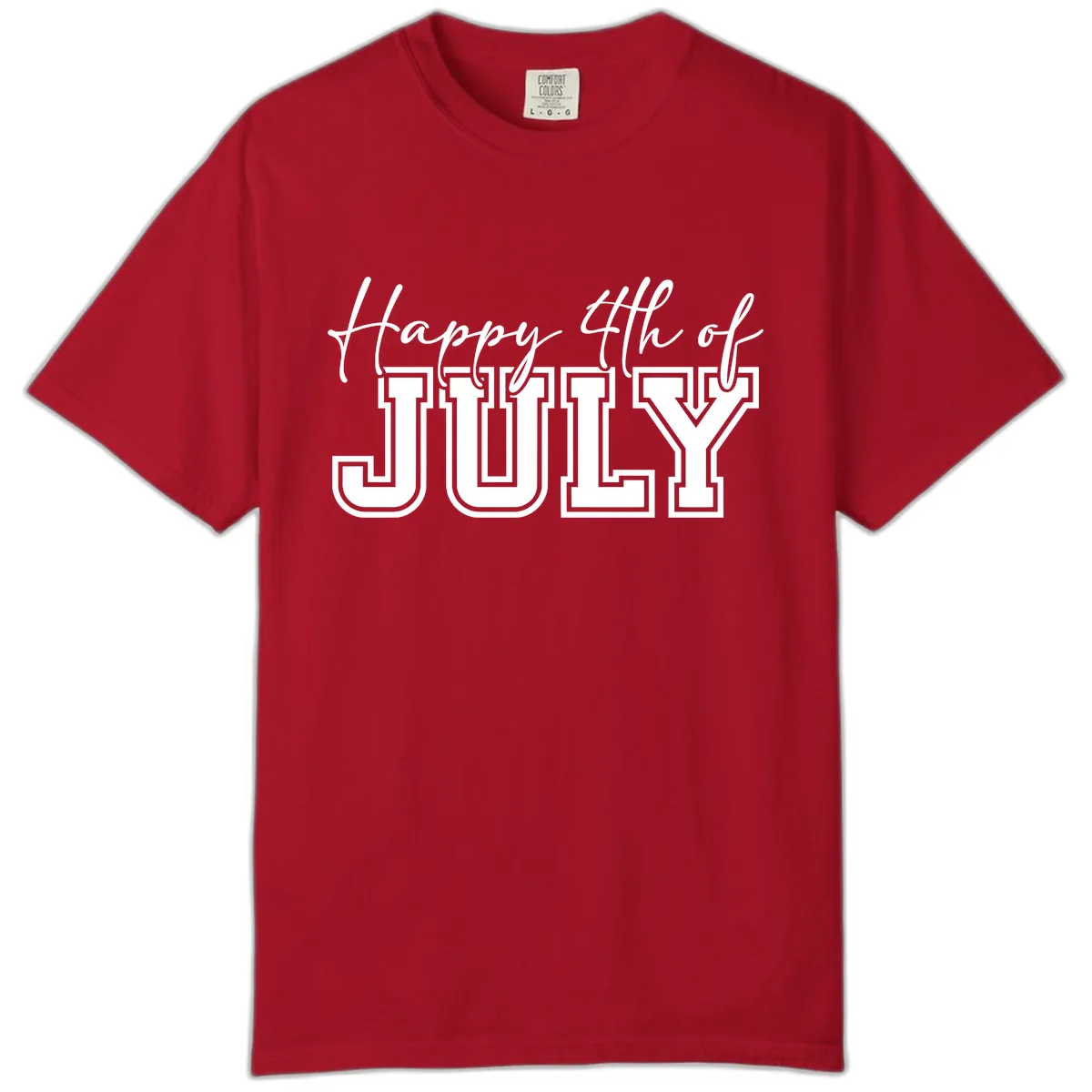 Happy 4th of July Patriotic Design Comfort Color in Red