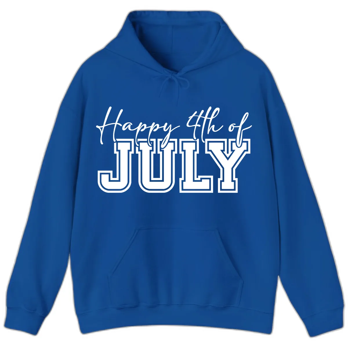 Happy 4th of July Patriotic Design Hoodie in Royal
