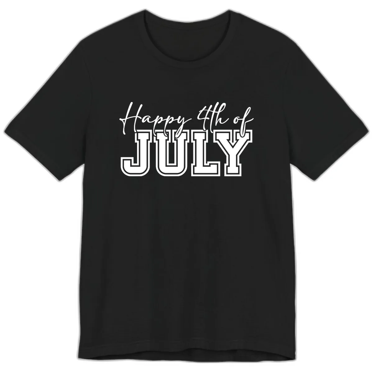 Happy 4th of July Patriotic Design Premium T-Shirt in Black