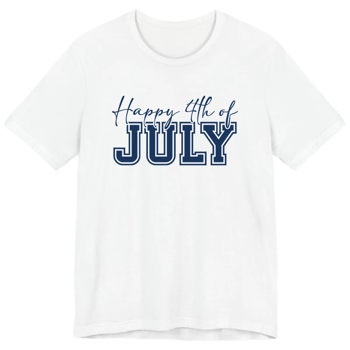 Happy 4th of July Patriotic Design Premium T-Shirt in White