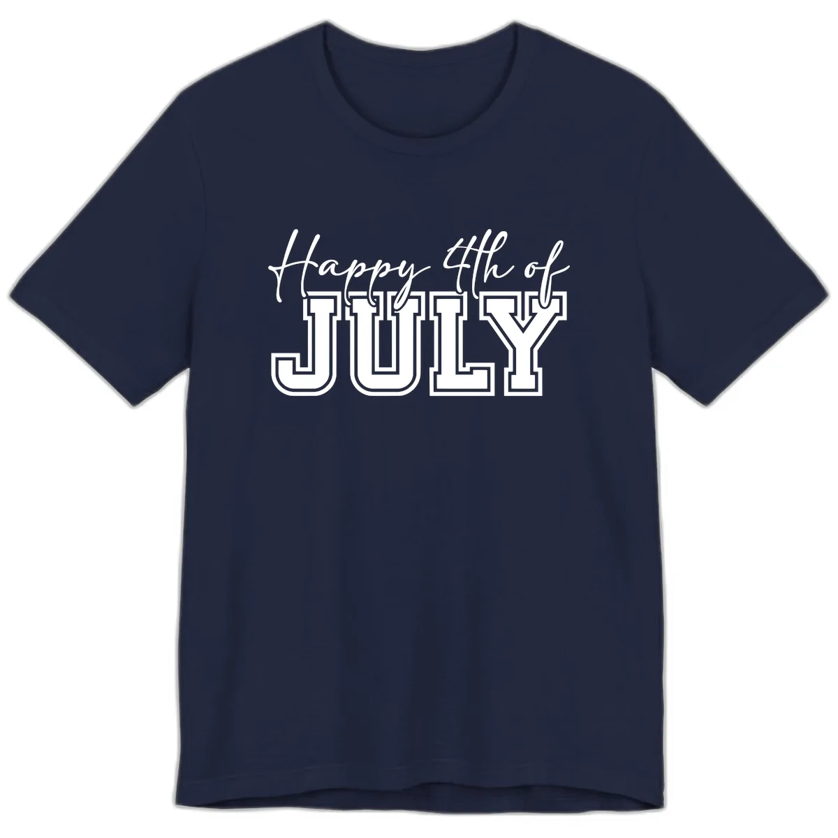 Happy 4th of July Patriotic Design Premium T-Shirt in Navy