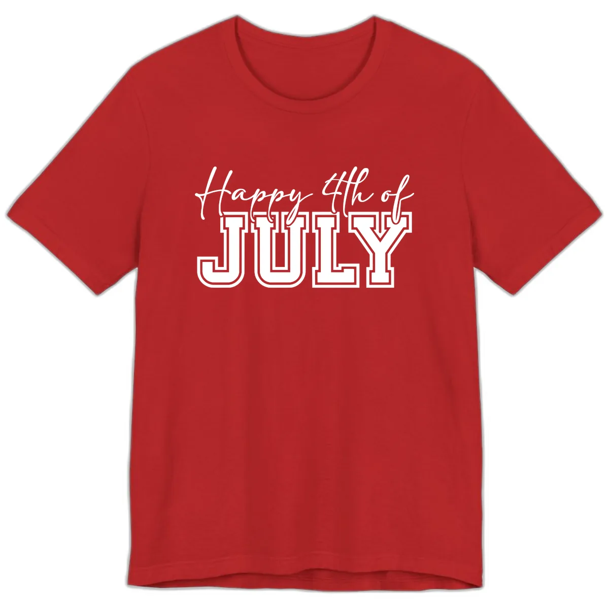 Happy 4th of July Patriotic Design Premium T-Shirt in Red